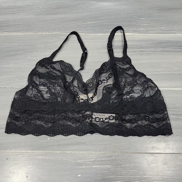 B. Tempt'd by Wacoal Lace Kiss Bralette Large Night Black - Picture 1 of 10